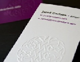 embossed business card